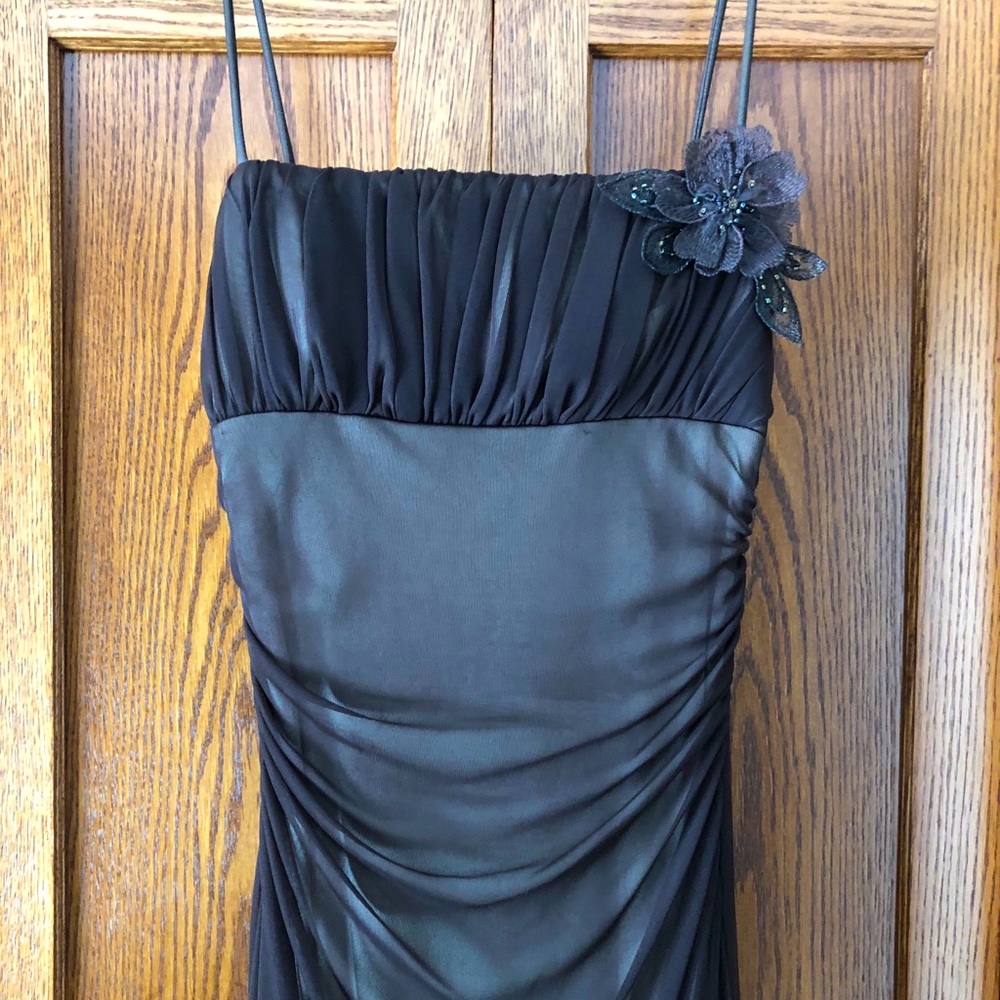 90s inspired floor length dress w spaghetti straps